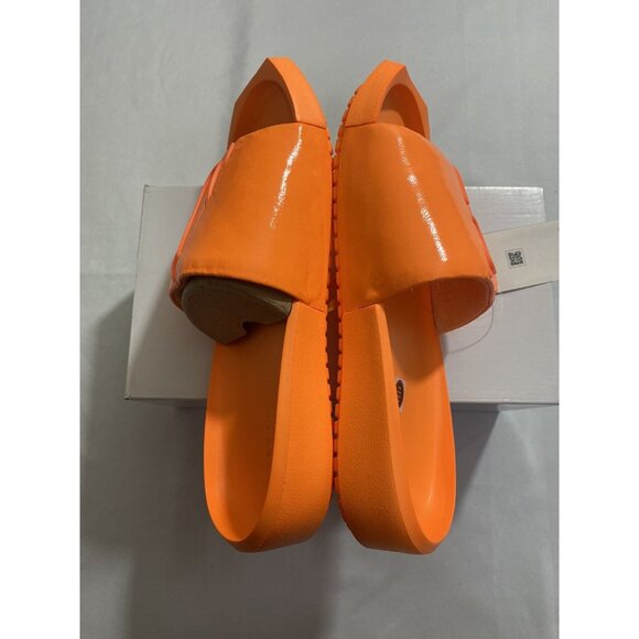New Womens Size 7 Orange Jordan Nola Slides CZ8027 800 - Picture 4 of 9